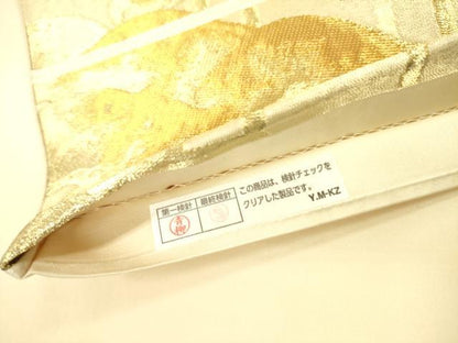 平和屋着物◎六通柄袋帯 松 金銀糸 正絹 逸品 DAAX1564op