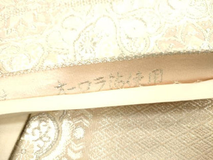 平和屋着物◎六通柄袋帯 王朝華紋 オーロラ箔 銀糸 正絹 逸品 DAAX1613op