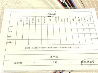 平和屋着物◎六通柄袋帯 唐織 孔雀文 銀糸 正絹 逸品 DAAX1618op