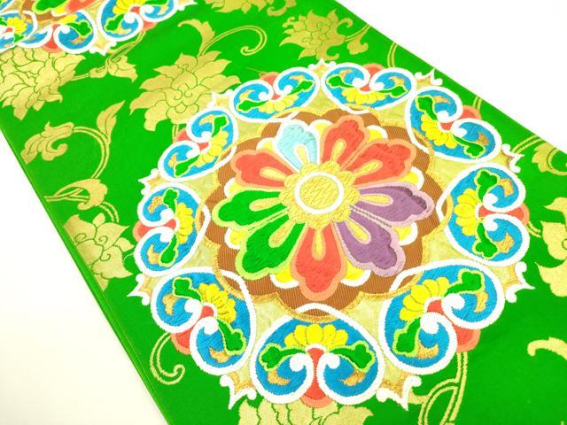 平和屋着物◎六通柄袋帯 唐織 大和大華 金糸 正絹 逸品 DAAX1623op