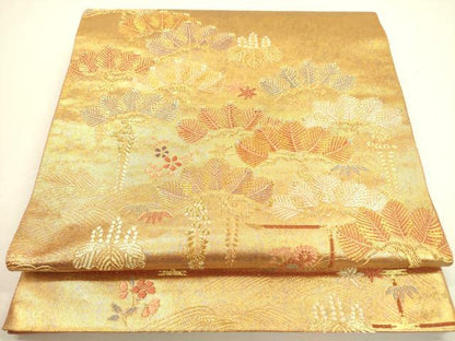 平和屋着物◎六通柄袋帯　彩華蒔絵紋　耀貝箔　金糸　正絹　逸品　DAAX1635op