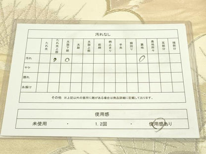 平和屋着物◎六通柄袋帯　松　金銀糸　正絹　逸品　DAAX1676op
