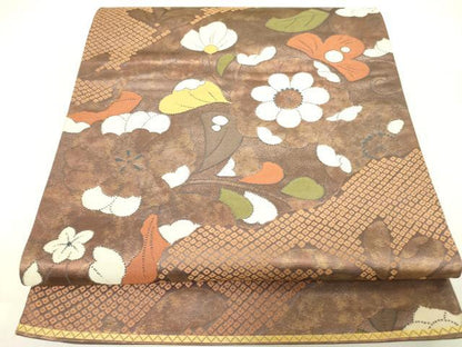 平和屋着物◎西陣 六通柄袋帯 辻が花 金糸 正絹 逸品 DAAX1729op