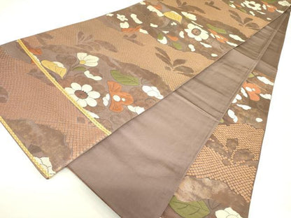 平和屋着物◎西陣 六通柄袋帯 辻が花 金糸 正絹 逸品 DAAX1729op
