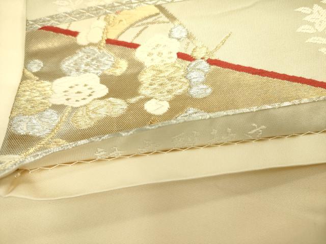 平和屋着物◎六通柄袋帯 唐織 能衣裂地文 金銀糸 正絹 逸品 DAAX1752op