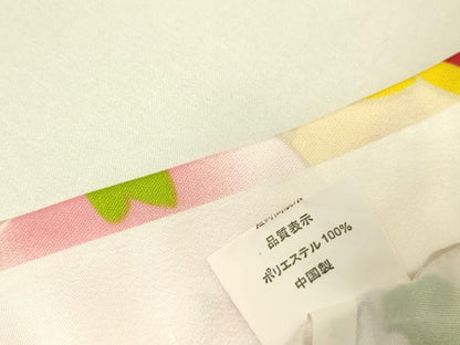 平和屋着物●小振袖 二尺袖 舞花文 金彩 洗える着物 DAAX1947op