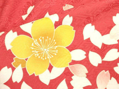 平和屋着物●小振袖　二尺袖　舞桜文　洗える着物　DAAX1950op