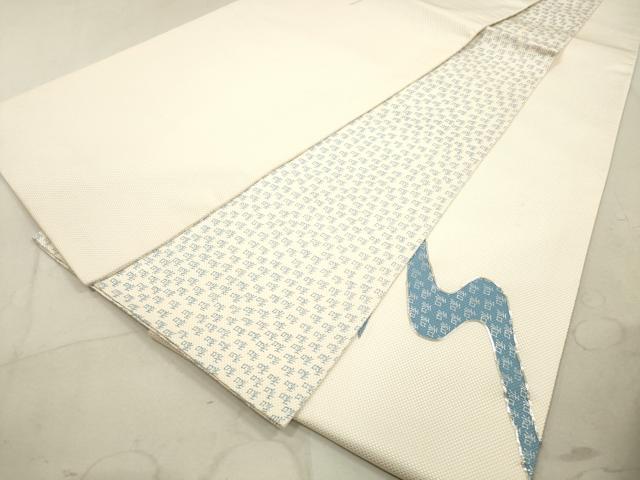 平和屋着物◎両面　太鼓柄袋帯　駒刺繍　流水文　和　銀彩　正絹　逸品　DAAX2218xg