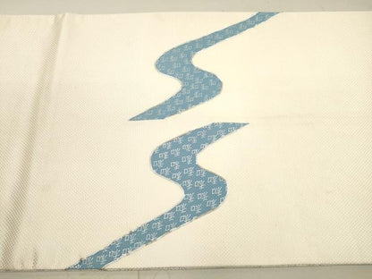 平和屋着物◎両面　太鼓柄袋帯　駒刺繍　流水文　和　銀彩　正絹　逸品　DAAX2218xg