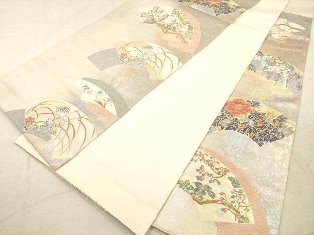 平和屋着物◎六通柄袋帯 唐織 四季扇遊文 香漂花