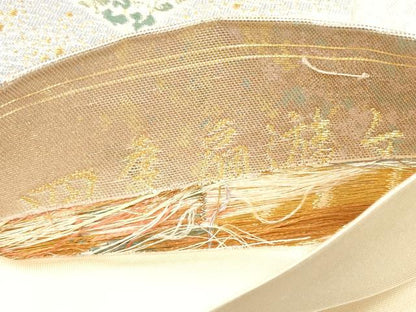 平和屋着物◎六通柄袋帯 唐織 四季扇遊文 香漂花 金糸 引箔 正絹 逸品 DAAX2246xg