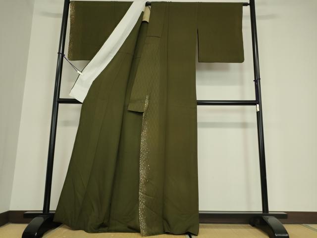 平和屋着物▽訪問着 単衣 刺繍 箔散らし 金彩 正絹 逸品 DAAX3004az
