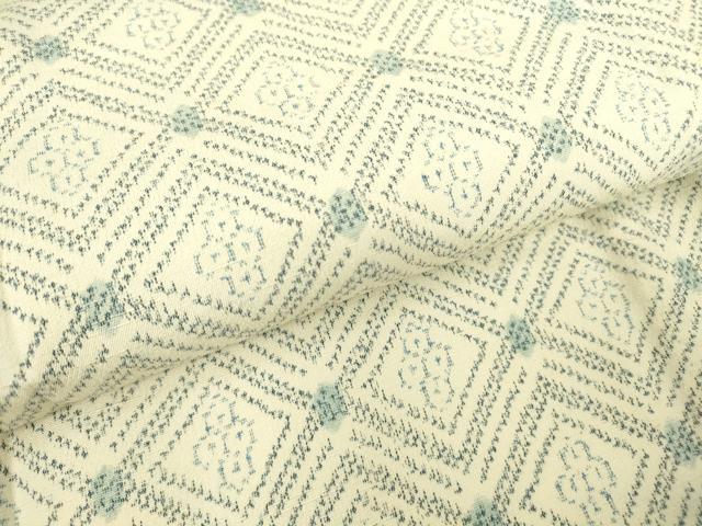 平和屋着物▽薩摩結城 単衣 菱文 正絹 逸品 DAAX3005az