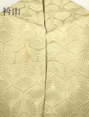 平和屋着物▽極上 お召 単衣 亀甲花文 正絹 逸品 DAAX3019az