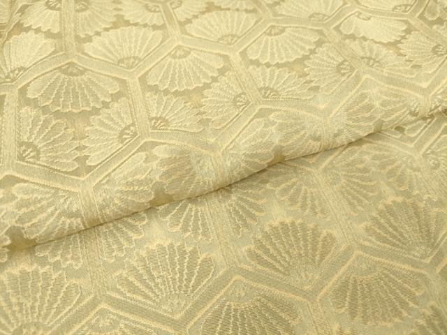 平和屋着物▽極上 お召 単衣 亀甲花文 正絹 逸品 DAAX3019az