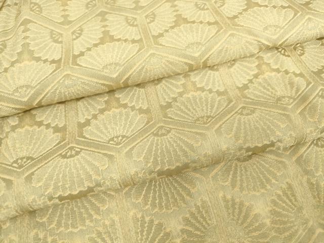 平和屋着物▽極上 お召 単衣 亀甲花文 正絹 逸品 DAAX3019az