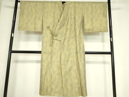 平和屋着物▽道中着　スリーシーズン　春夏秋　塵除け　霞文　ロング丈　正絹　逸品　DAAX3034az