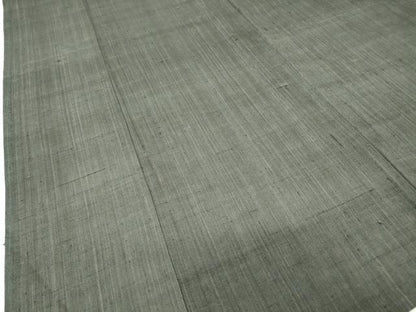 平和屋着物▽上質な紬 単衣 墨色 ロング丈 正絹 逸品 DAAX3038az