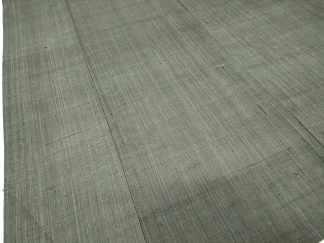 平和屋着物▽上質な紬 単衣 墨色 ロング丈 正絹 逸品 DAAX3038az