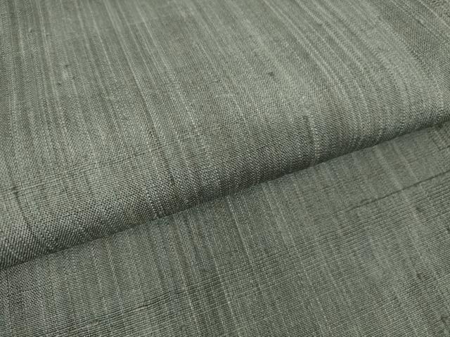 平和屋着物▽上質な紬 単衣 墨色 ロング丈 正絹 逸品 DAAX3038az