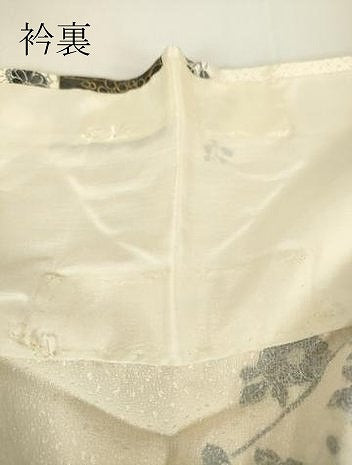 平和屋着物▽上質な小紋 単衣 色紙花文 金彩 正絹 逸品 DAAX3039az