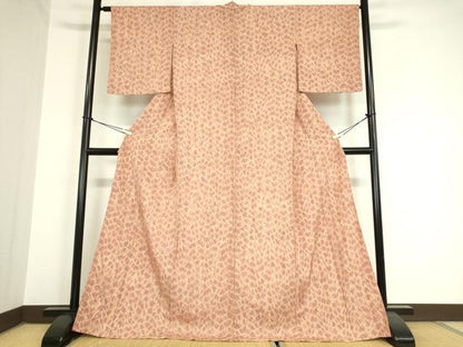 平和屋着物▽上質な紬 単衣 竜巻絞り 間道 正絹 逸品 DAAX3050az
