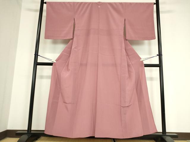 平和屋着物▽洗える最高級着物 ＜英＞はなぶさ謹製 色無地 単衣 梅鼠色 逸品 未使用 DAAX3051az