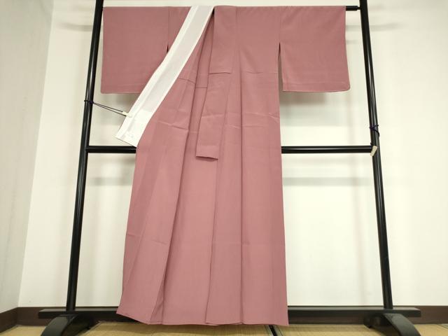 平和屋着物▽洗える最高級着物 ＜英＞はなぶさ謹製 色無地 単衣 梅鼠色 逸品 未使用 DAAX3051az