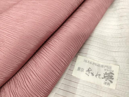 平和屋着物▽洗える最高級着物 ＜英＞はなぶさ謹製 色無地 単衣 梅鼠色 逸品 未使用 DAAX3051az