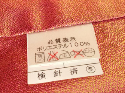 平和屋着物▽小紋 単衣 霞文 金糸 洗える着物 DAAX3055az