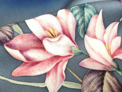 平和屋着物▽訪問着 単衣 作家物 草花文 暈し染め 正絹 逸品 DAAX3059az