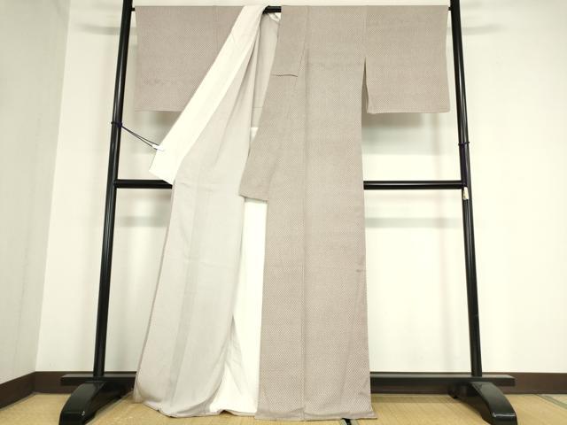 平和屋着物▽上質な小紋 単衣 抽象柄 正絹 逸品 DAAX3060az