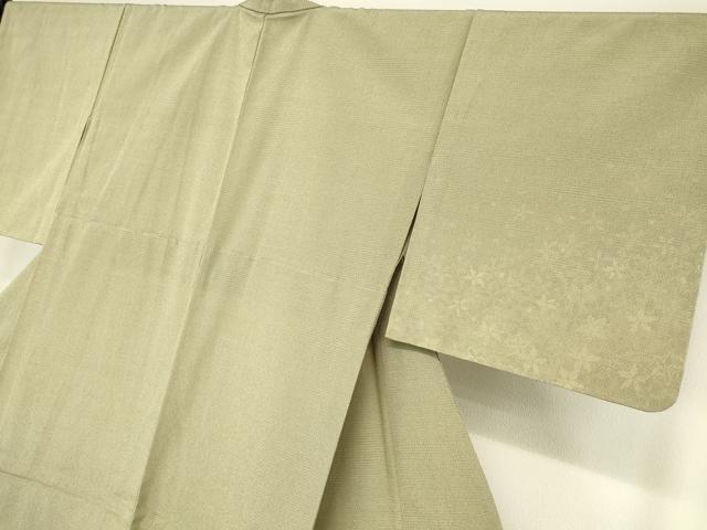 平和屋着物▽本塩沢 訪問着 単衣 舞花文 110亀甲 正絹 逸品 DAAX3061az