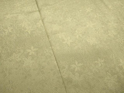 平和屋着物▽本塩沢 訪問着 単衣 舞花文 110亀甲 正絹 逸品 DAAX3061az