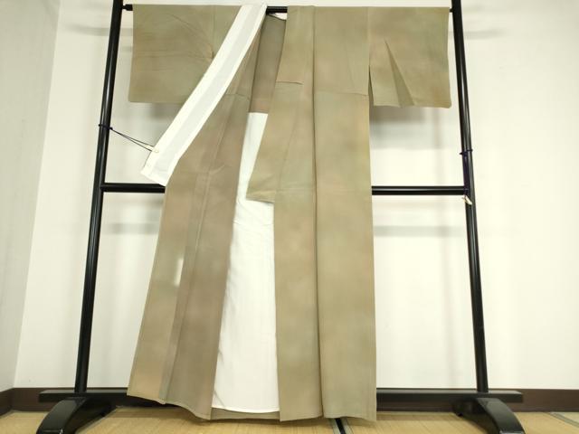平和屋着物▽染色作家 斉藤三才 小紋 単衣 霞文 暈し染め 正絹 逸品 DAAX3062az