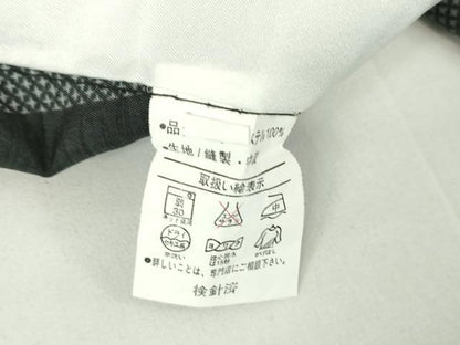 平和屋着物▽小紋 単衣 市松文 黒地 洗える着物 DAAX3088az