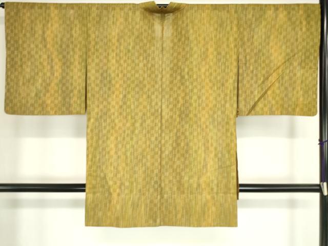 平和屋着物▽道中着　スリーシーズン　春夏秋　塵除け　縞　ロング丈　正絹　逸品　DAAX3091az