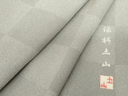 平和屋着物▽保科土山 江戸小紋 単衣 角通し 市松柄 正絹 逸品 DAAX3093az
