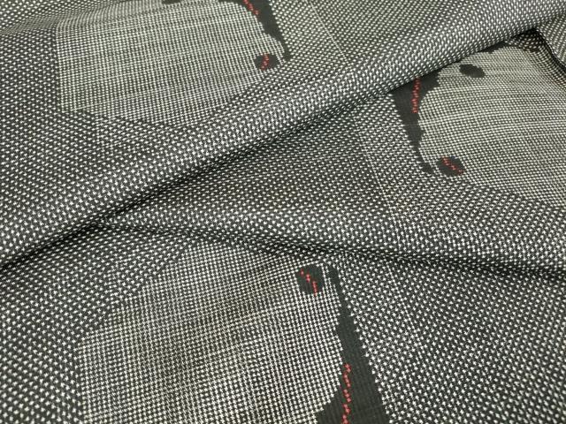 平和屋着物▽本場大島紬 単衣 7マルキ 亀甲重ね文 正絹 逸品 未使用 DAAX3100az