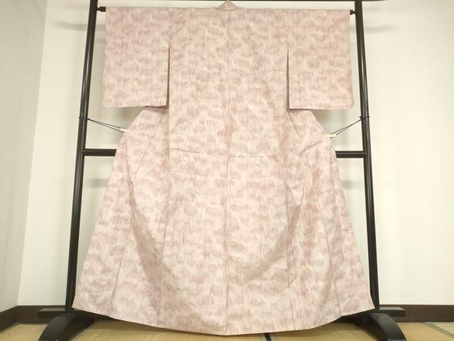 平和屋着物▽上質な紬 単衣 霞文 正絹 逸品 未使用 DAAX3109az