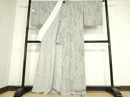 平和屋着物▽小紋 単衣 草花文 さんび謹製 洗える着物 未使用 DAAX3128az