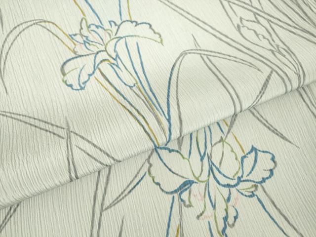 平和屋着物▽小紋 単衣 草花文 さんび謹製 洗える着物 未使用 DAAX3128az