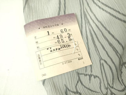 平和屋着物▽小紋 単衣 草花文 さんび謹製 洗える着物 未使用 DAAX3128az