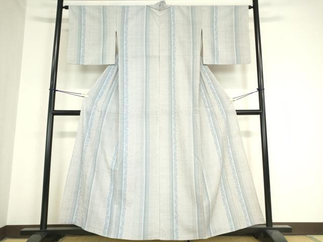 平和屋着物▽本塩沢 単衣 花間道 正絹 逸品 DAAX3130az