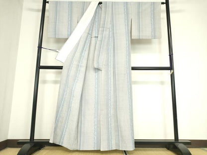 平和屋着物▽本塩沢 単衣 花間道 正絹 逸品 DAAX3130az