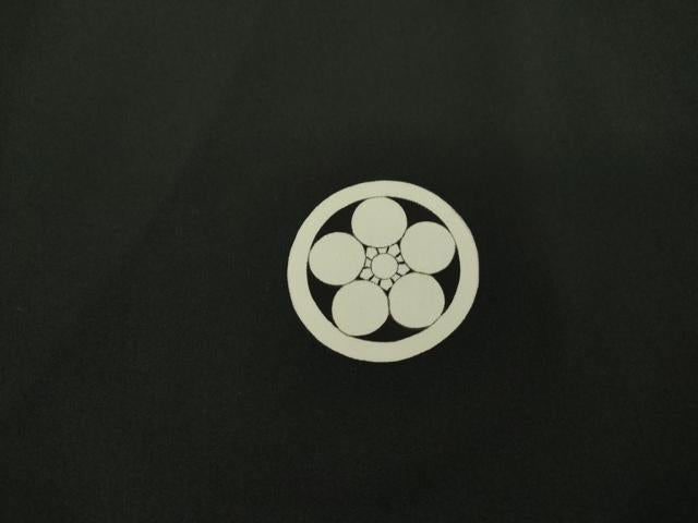 平和屋着物▽男性　黒紋付　単衣　正絹　逸品　未使用　DAAX3134az