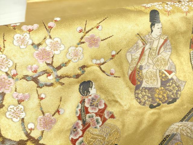 平和屋着物●西陣 長嶋成織物 ながしま帯 六通柄袋帯 唐織 本金箔 離宮泰平 瀞金錦 正絹 逸品 DAAX3548az