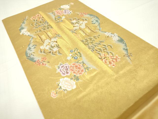 平和屋着物●西陣 長嶋成織物 ながしま帯 六通柄袋帯 古都の春秋 本金箔 瀞金錦 正絹 逸品 DAAX3565az