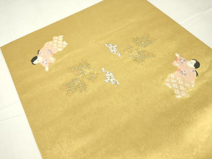 平和屋着物●西陣 長嶋成織物 ながしま帯 六通柄袋帯 童子の調 本金箔 瀞金錦 正絹 逸品 DAAX3874az