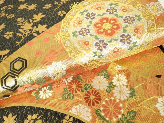 平和屋着物▼佐賀錦　六通柄袋帯　正倉院花文　金銀糸　正絹　逸品　DAAX3761az